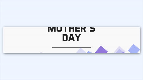 mothers day banner with purple zigzag triangle pattern