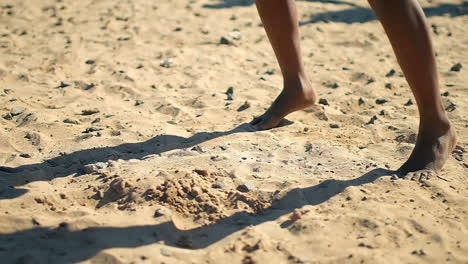 low section of boy with barefoot 4k