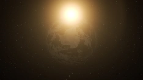 realistic earth day to night transition on antarctica
