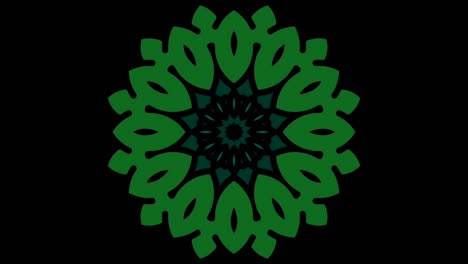 Abstrakter-Grüner-Mandala-dynamischer-Schwarzer-Hintergrundeffekt