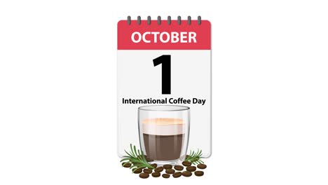 el calendario destaca la celebración del día internacional del café