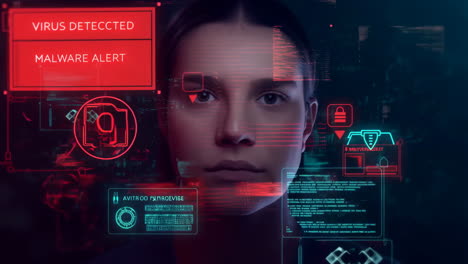 cybersecurity threat: virus and malware detected