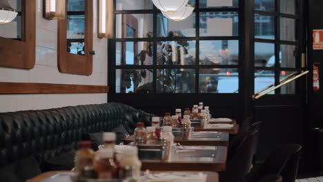 interior of cafe overlooking city street