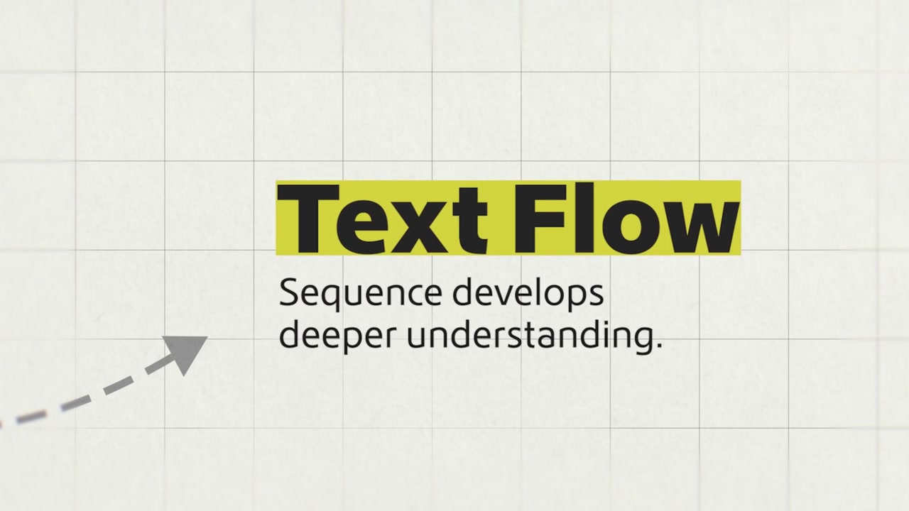Animated Infographic Showing Process Steps with Text and Arrows