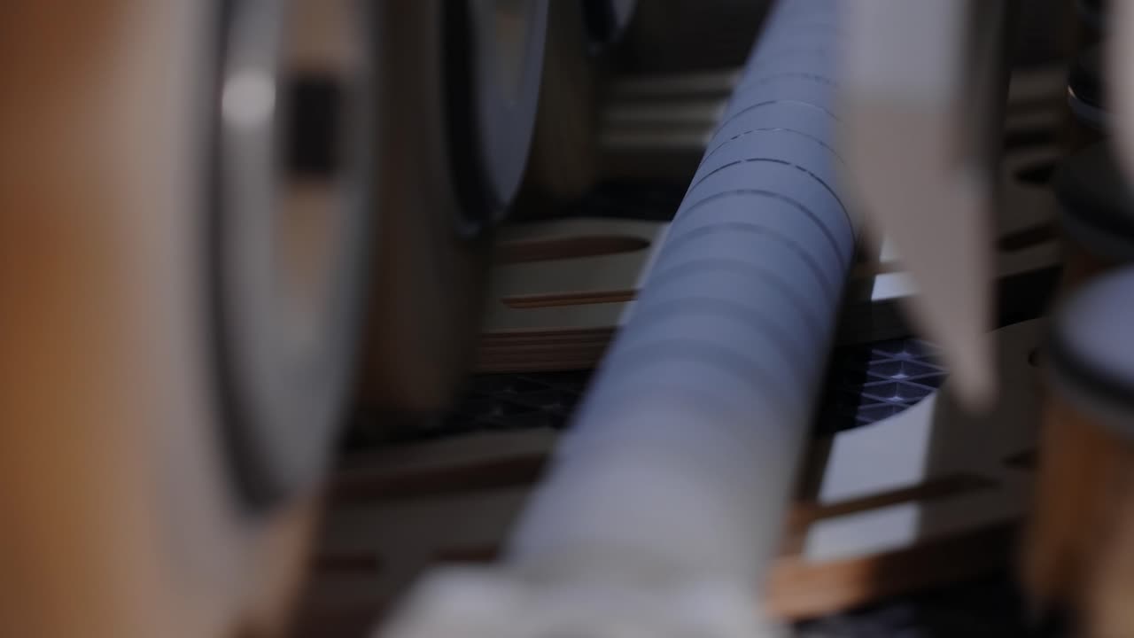 Close-up of Wooden and Metal Machinery Parts
