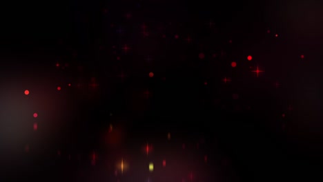 hermoso movimiento abstracto romántico de moda rosa rojo brillante brillante partícula bokeh, luz de llamarada óptica y estrellas. 4k 3d renderización sin fisuras animación de bucle abstracto fondo festivo.