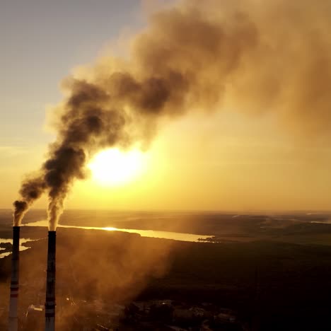 smoke from industrial pipes