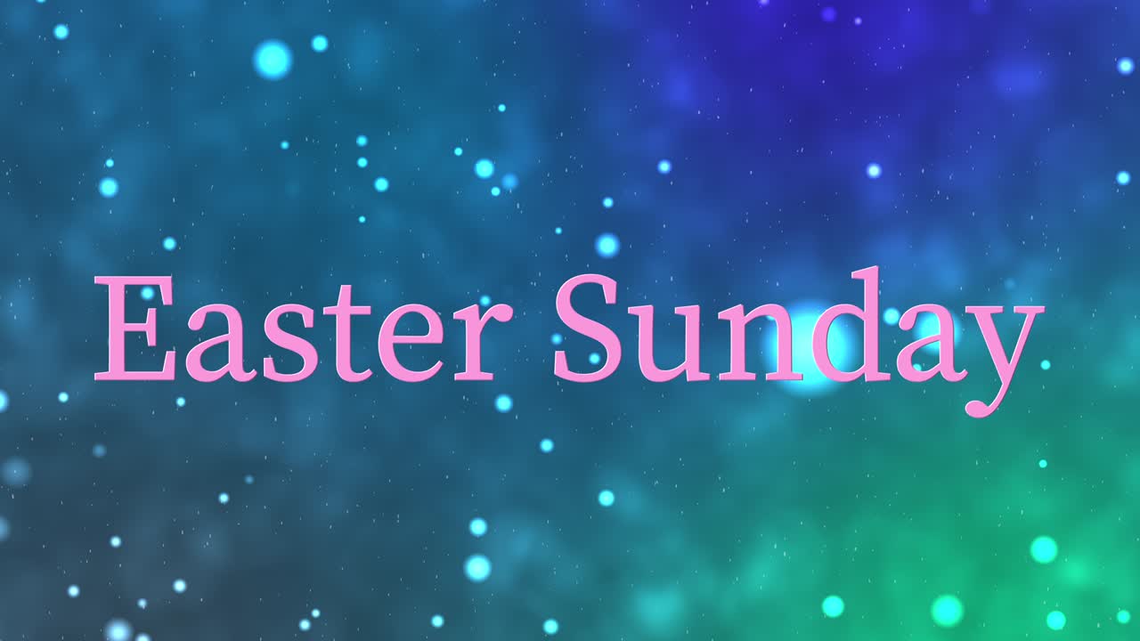 부활절 일요일 이벤트 텍스트 애니메이션 모션 그래픽