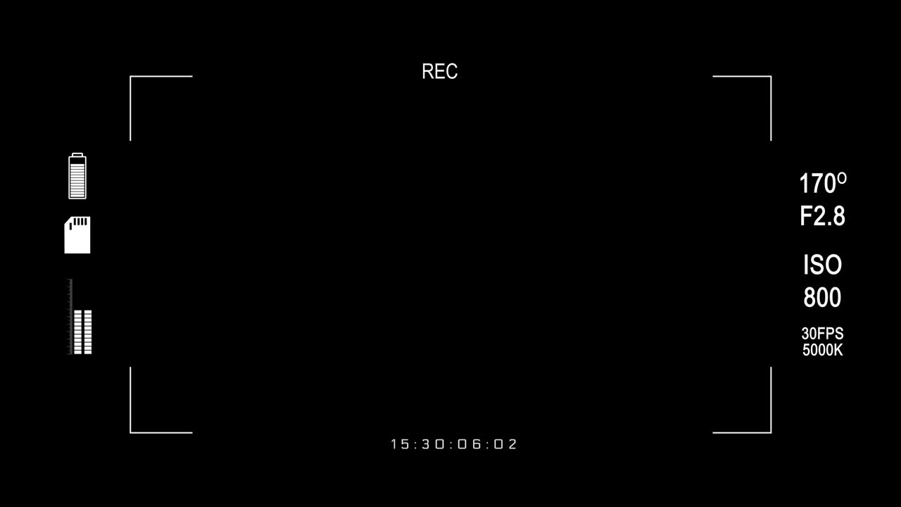 Camera view viewing images. Visual screen focusing. Video recording screen Animation.