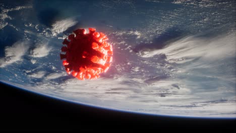 coronavirus covid-19 on the earth orbit