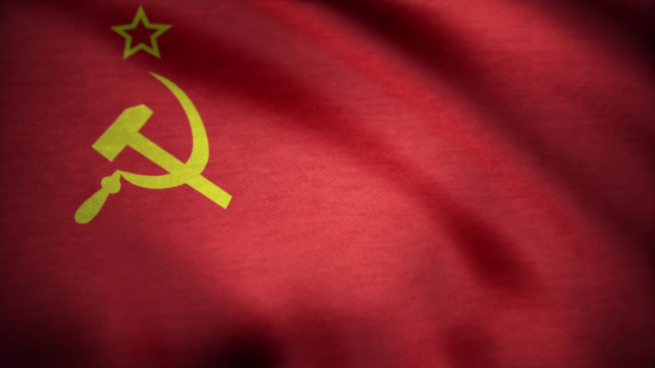 la bandera de la unión soviética agitando la bandera de la urss agitando la animación