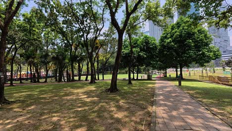 public park boasts beautiful tropical landscapes, offering serene jogging tracks and pedestrian walkways for recreation. meticulously maintained and clean, it's a major draw for tourists and locals
