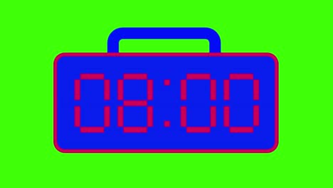 illustration of a blue alarm clock with a light blue background