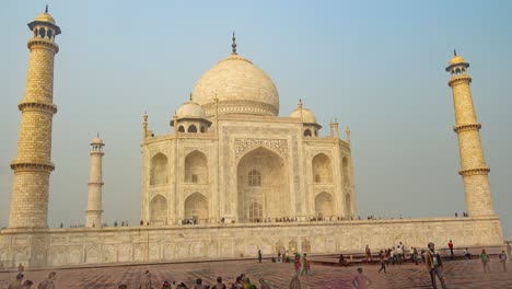 famous mausoleum taj mahal in agra, india