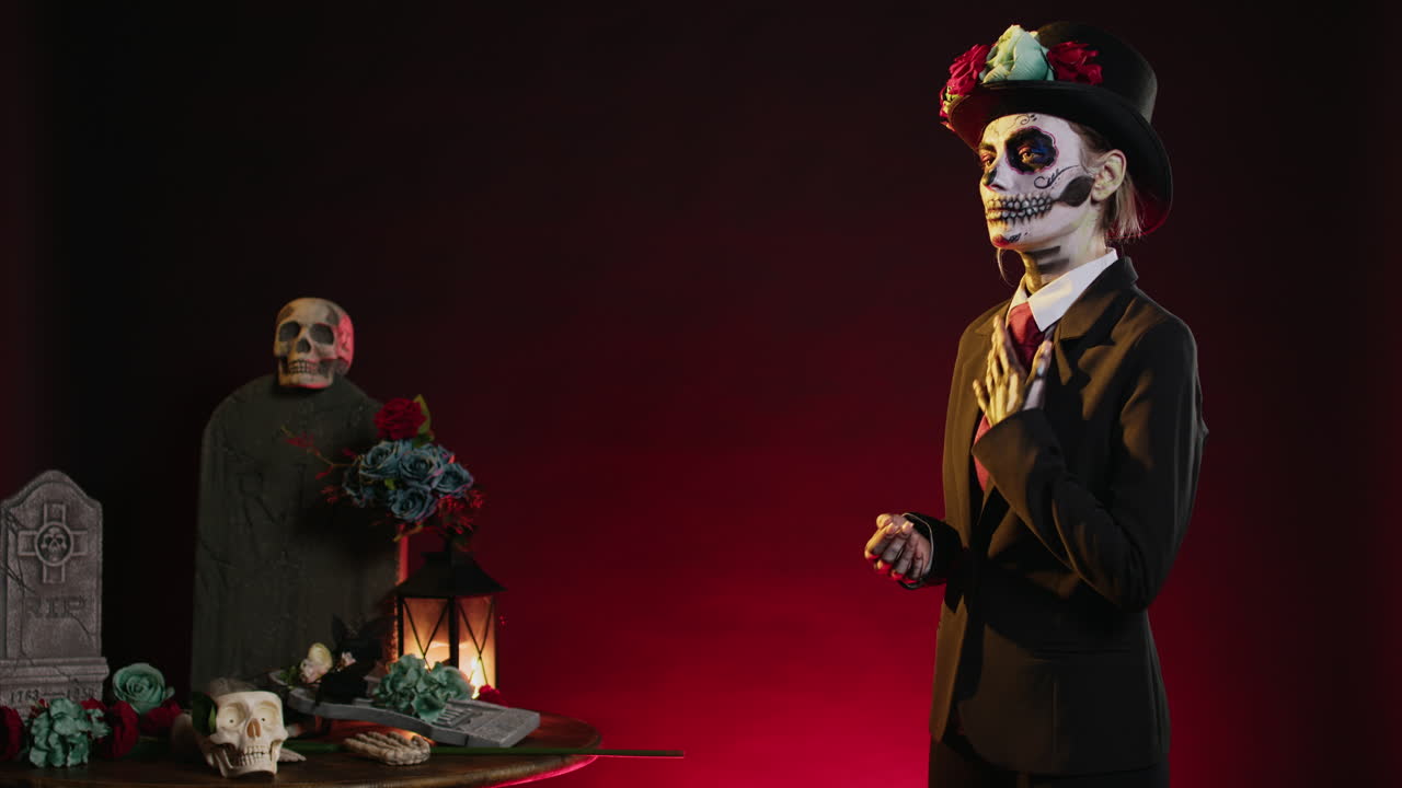 Woman in Day of the Dead Makeup