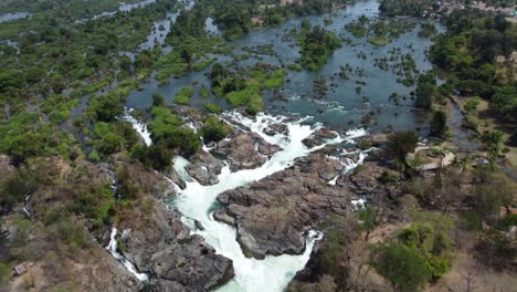 one arm of the huge khon phapheng falls in the south of laos