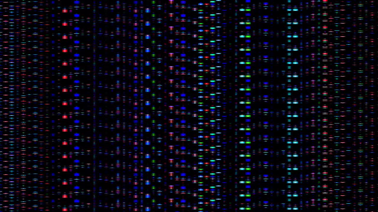 líneas brillantes que establecen el movimiento de la onda, coloridas, sobre un fondo negro