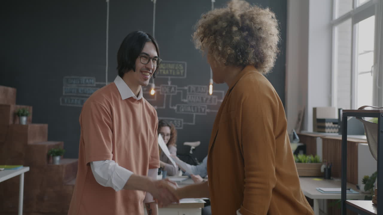 Business Meeting in a Modern Office