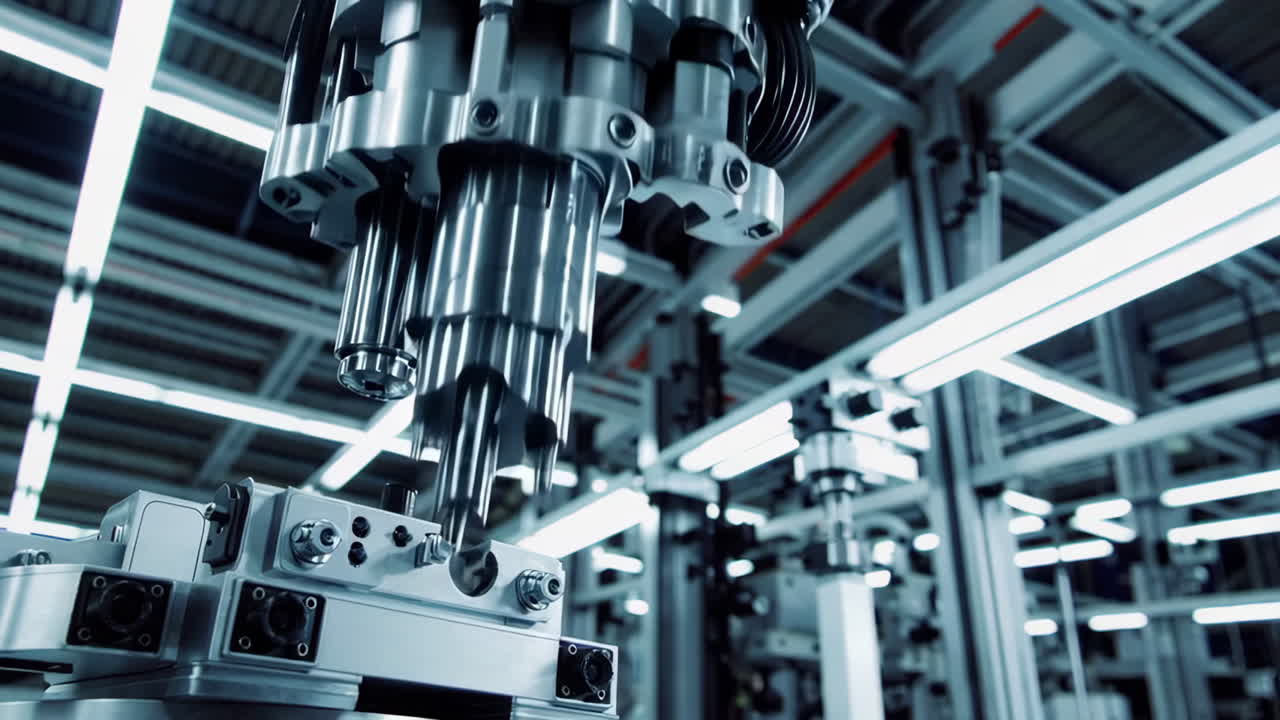 Industrial Robotic Arm in a Manufacturing Facility