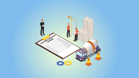 grupo de contratistas con licencia de la industria de la construcción