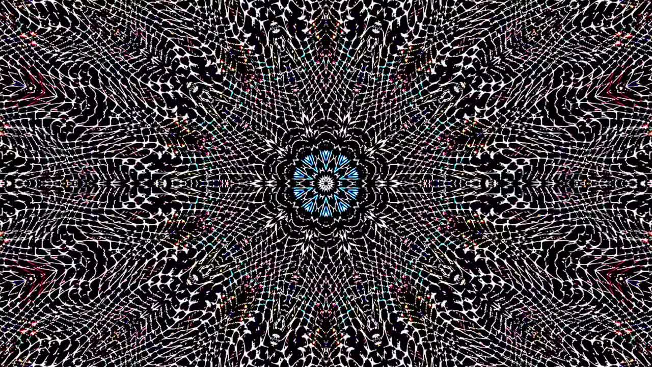 Beautiful abstract kaleidoscope that shines, a radiant light that regulates the subtle movements