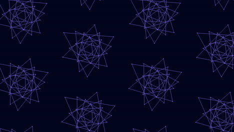 interconnected lines creating symmetrical blue triangle pattern