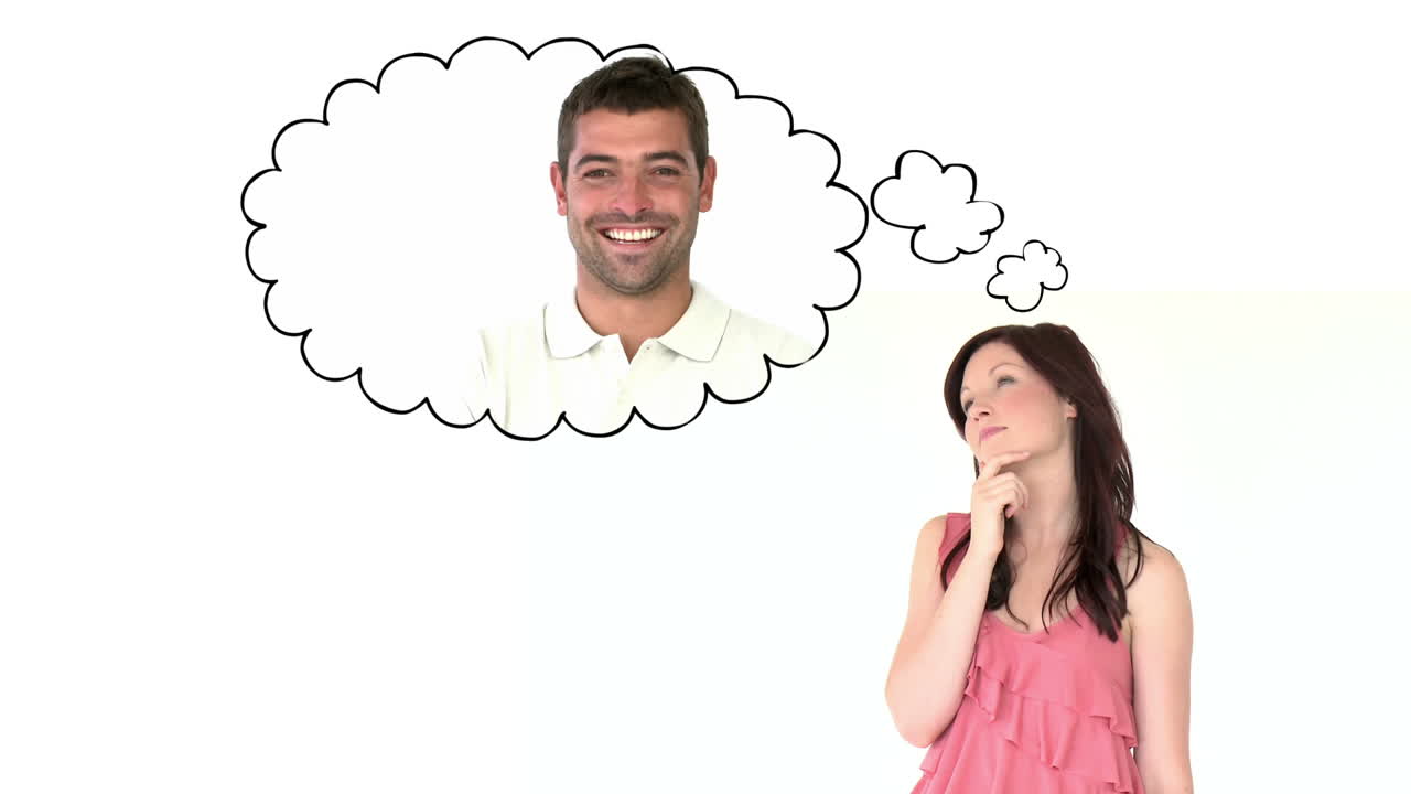 una mujer pensando en su marido.