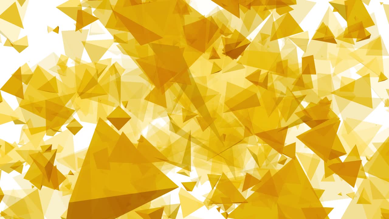 3d 애니메이션 삼각형 모양 피라미드 다각형 터 화면에 떠있는 화면 백색 배경에 시각 효과 소개 제목 모션 gfx 오렌지