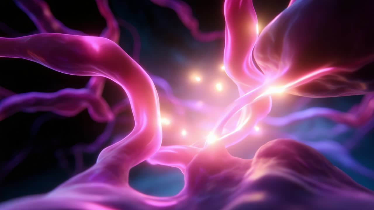 A Mesmerizing Journey Through the Intricate Network of Neurons, Highlighting the Electric Energy and Connectivity of a Vibrant Neural Pathway in Stunning Visual Detail