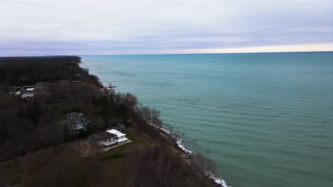 The-coast-of-Lake-Michigan-on-Saint-Joe,-located-in-South-Western-Michigan