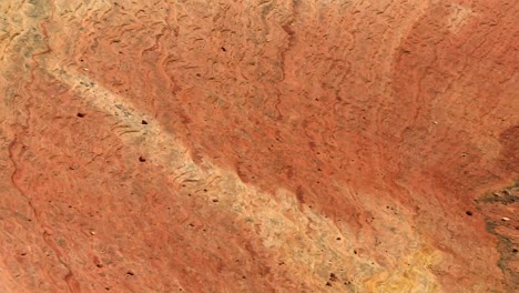 orange sandstone erosion pattern detail in zion national park canyon