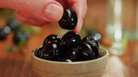 picking black olives