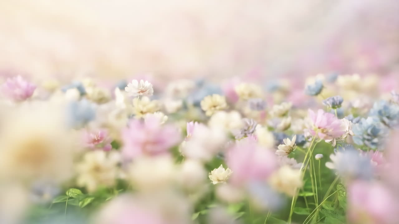Soft Pastel Flower Field