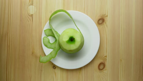 apple peeling stop motion