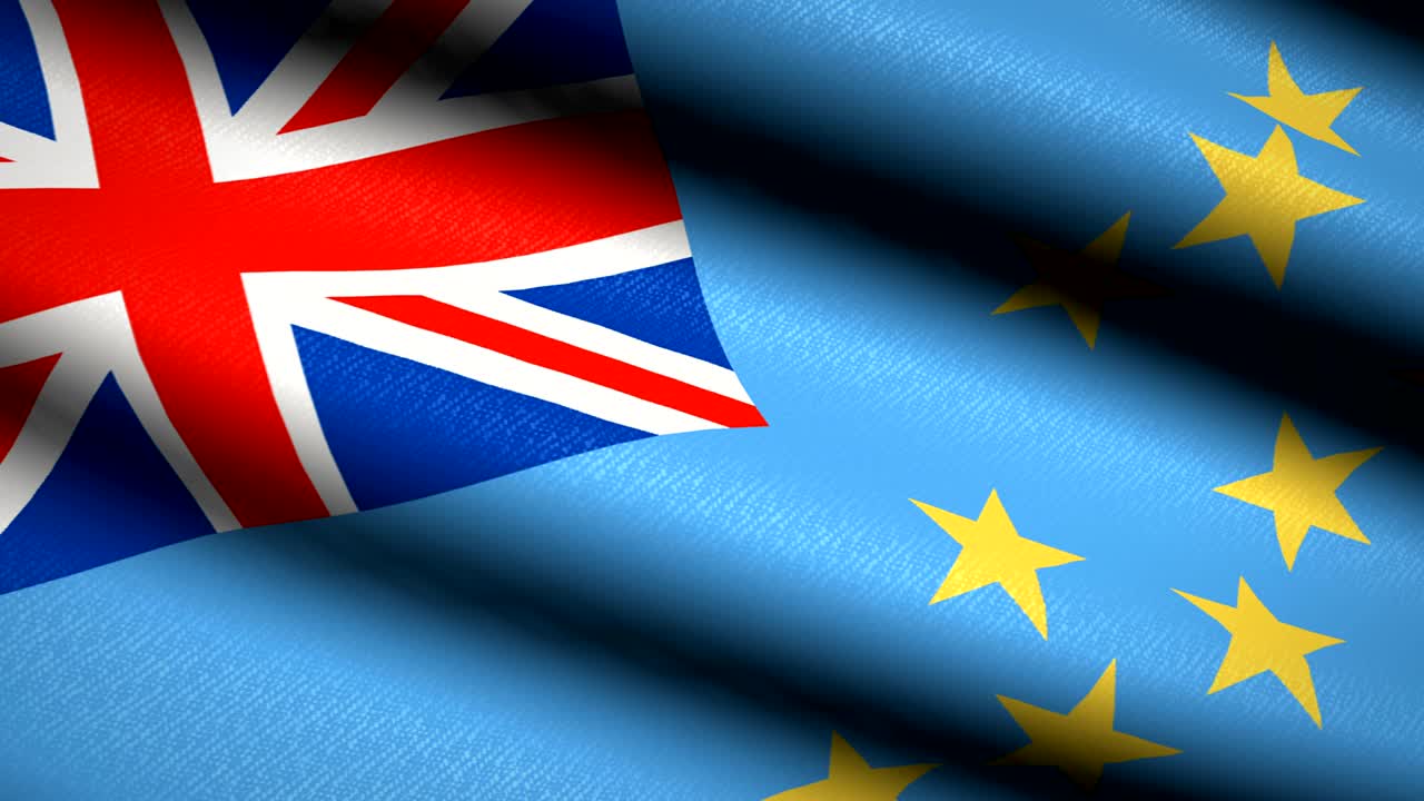 투발루 발을 흔들고 있는 직물 텍스처 배경, 원활한 루프 애니메이션, 풀 스크린, 느린 동영상, 4k 영상