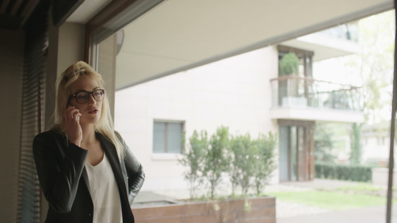 Businesswoman Talking On Mobile Phone In Office 1