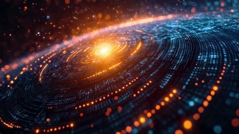 abstract digital technology network