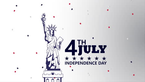 amerikaanse onafhankelijkheidsdag viering met het vrijheidsbeeld