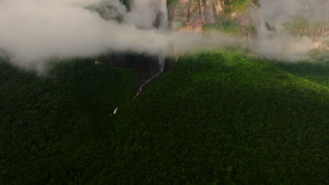 unesco world heritage site - angel falls with breathtaking nature scenery in venezuela