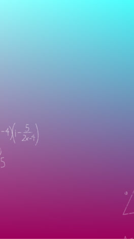 Animation-of-handwritten-mathematical-formulae-over-blue-to-purple-background