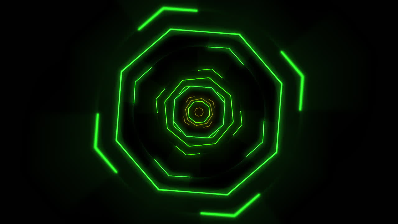 movimento forma geometrica al neon colorata nello spazio 33