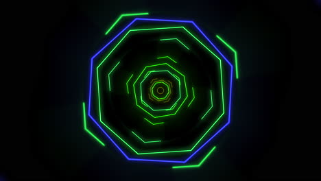 movimiento colorido neón forma geométrica en el espacio 33