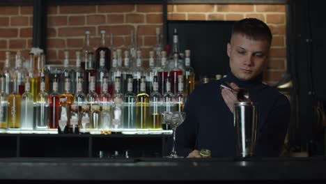 bartender preparing cocktails