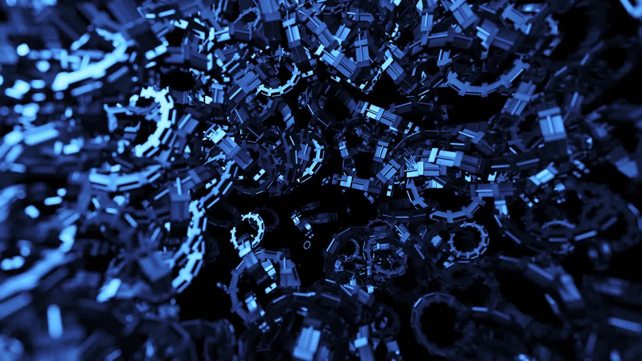 우주 공간에 떠있는 수천 개의 기어 우주 파편