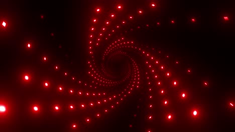 red spiral tunnel with glowing lights