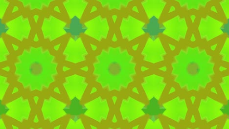 moving kaleidoscope abstract green shapes