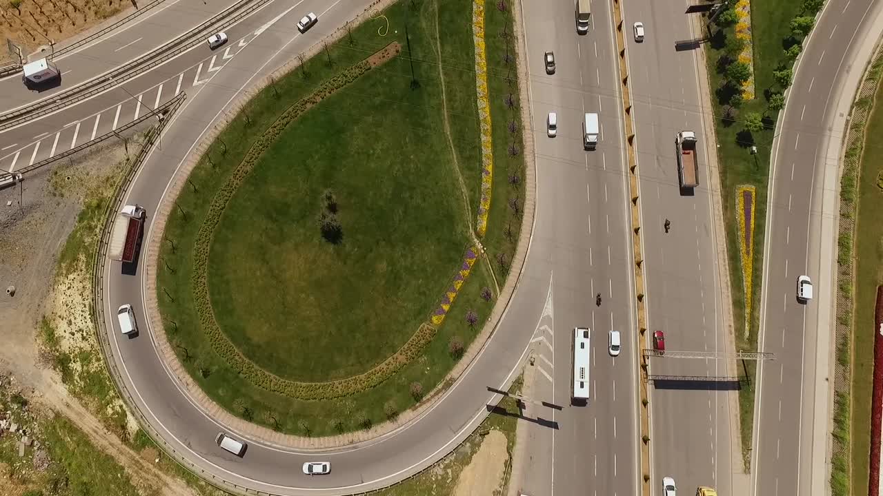 aerea ciudad urbana autopista trafico