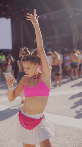 young woman at a pride festival