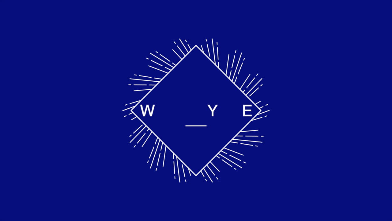 파란색 현대 그라데이션 1에 선이 있는 새해 복 많이 받으세요