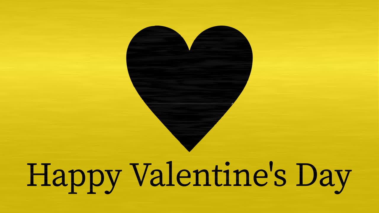 Animazione grafica di testo per messaggio di San Valentino.